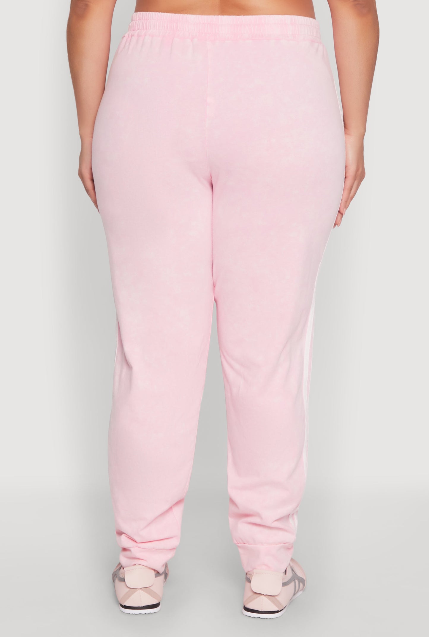 Plus Size Daisy Varsity Stripe Drawstring Joggers