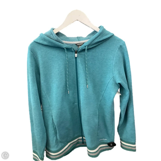 Sweatshirt Hoodie By Eddie Bauer In Green, Size: L