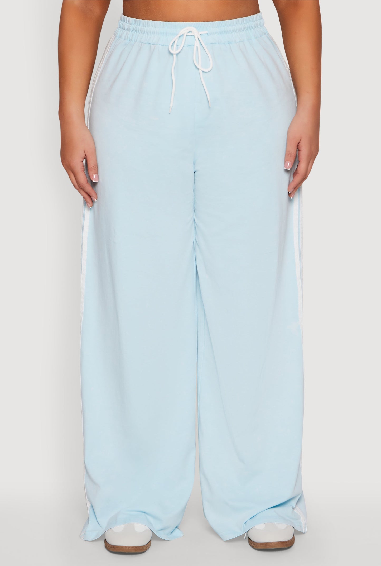 Plus Size Daisy Mineral Wash Varsity Stripe Sweatpants