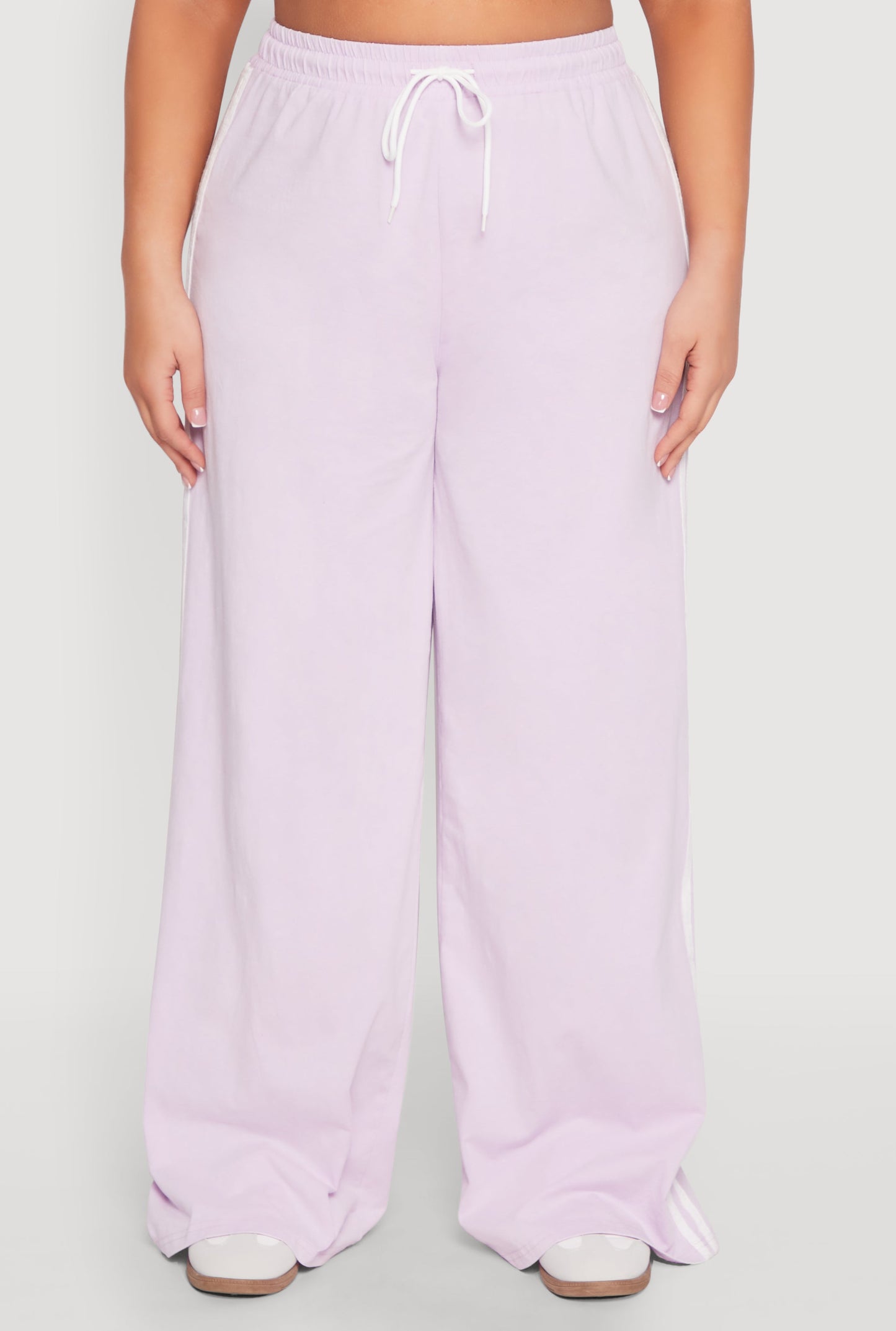 Plus Size Daisy Mineral Wash Varsity Stripe Sweatpants