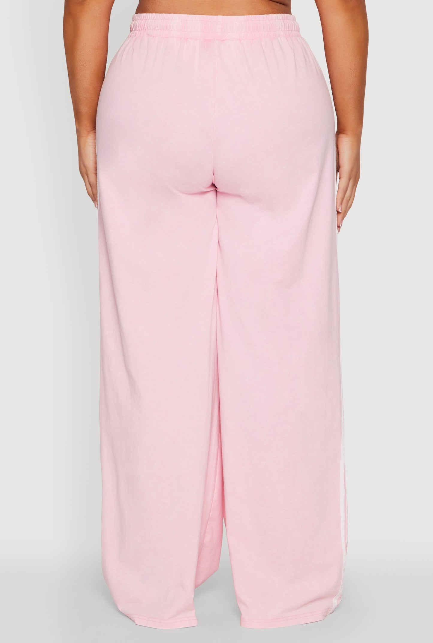 Plus Size Daisy Mineral Wash Varsity Stripe Sweatpants