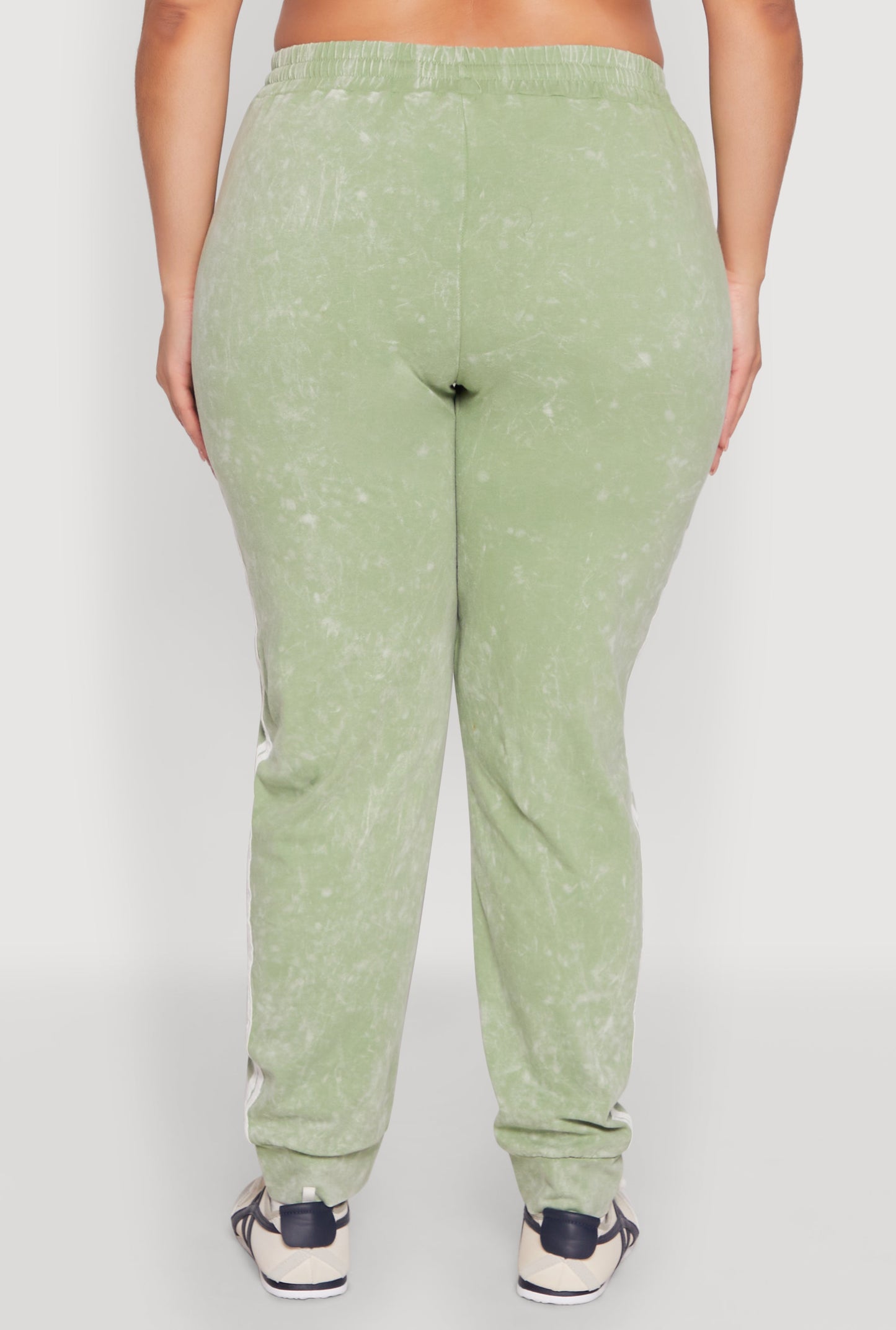 Plus Size Daisy Varsity Stripe Drawstring Joggers