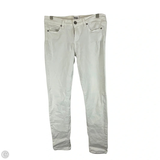 Jeans Skinny By Paige In White Denim, Size: 6